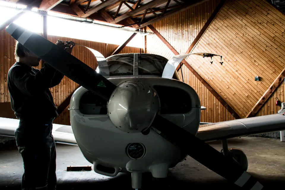 Mitglied am Propeller im Hangar